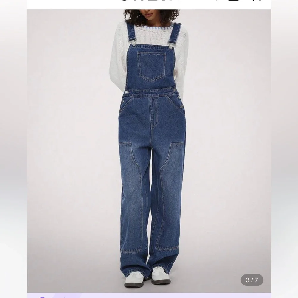 Forever 21 Blue Denim Wide-Leg Jeans NWT SIZE M - Picture 2 of 4
